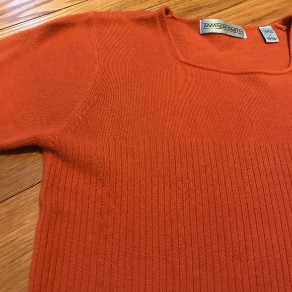 NWOT Amanda Smith Burnt Orange Sweater - Picture 4 of 6
